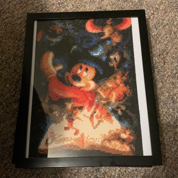 Disney Other - Disneys Sorcerer Mickey Diamond Art-Already Made